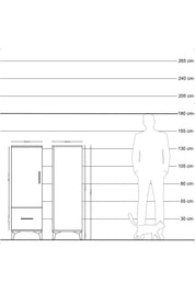 Hyperion Dolap Tek Raflı Tek Çekmeceli Tek Askılı 44x44x134 Çam-Aytaşı