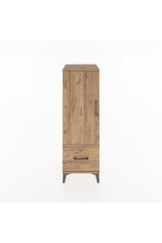 Hyperion Dolap Tek Raflı Tek Çekmeceli Tek Askılı 44x44x134 Çam-Çam