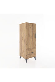 Hyperion Dolap Tek Raflı Tek Çekmeceli Tek Askılı 44x44x134 Çam-Çam