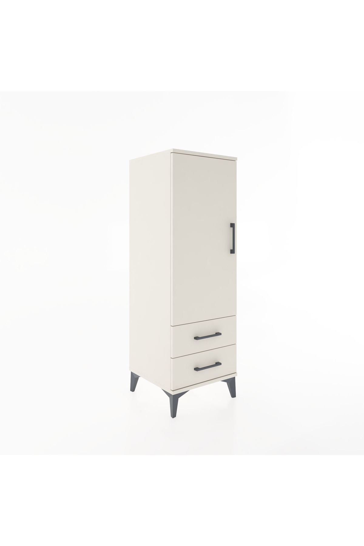Hyperion Dolap Tek Raflı 2 Çekmeceli Tek Askılı 44x44x134 - S49M071V1B