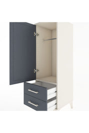 Hyperion Dolap Tek Raflı 2 Çekmeceli Tek Askılı 44x44x134 - S49M071V2B