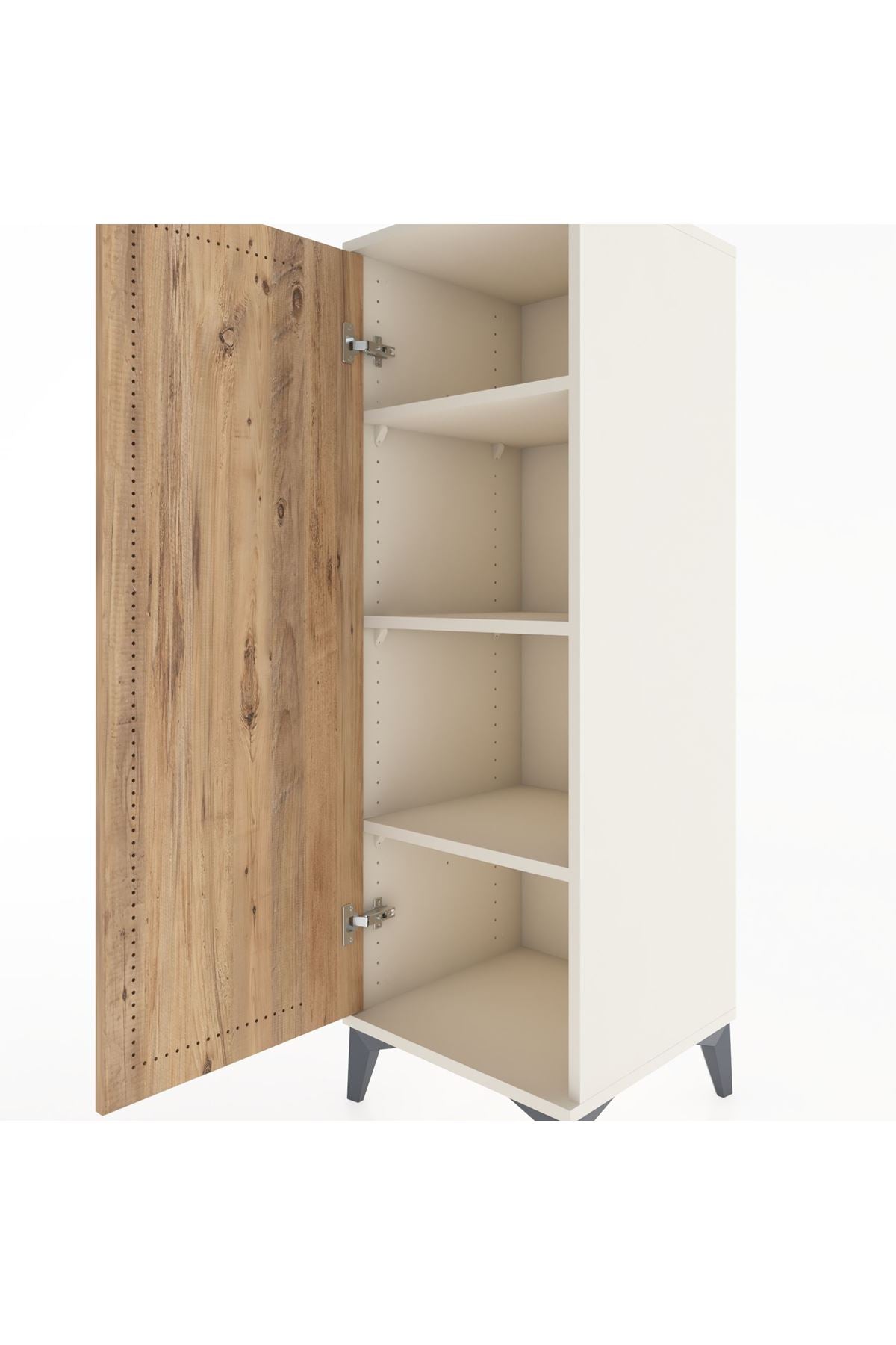 Hyperion Dolap 3 Raflı Tek Kapaklı 44x44x134 Aytaşı-Çam