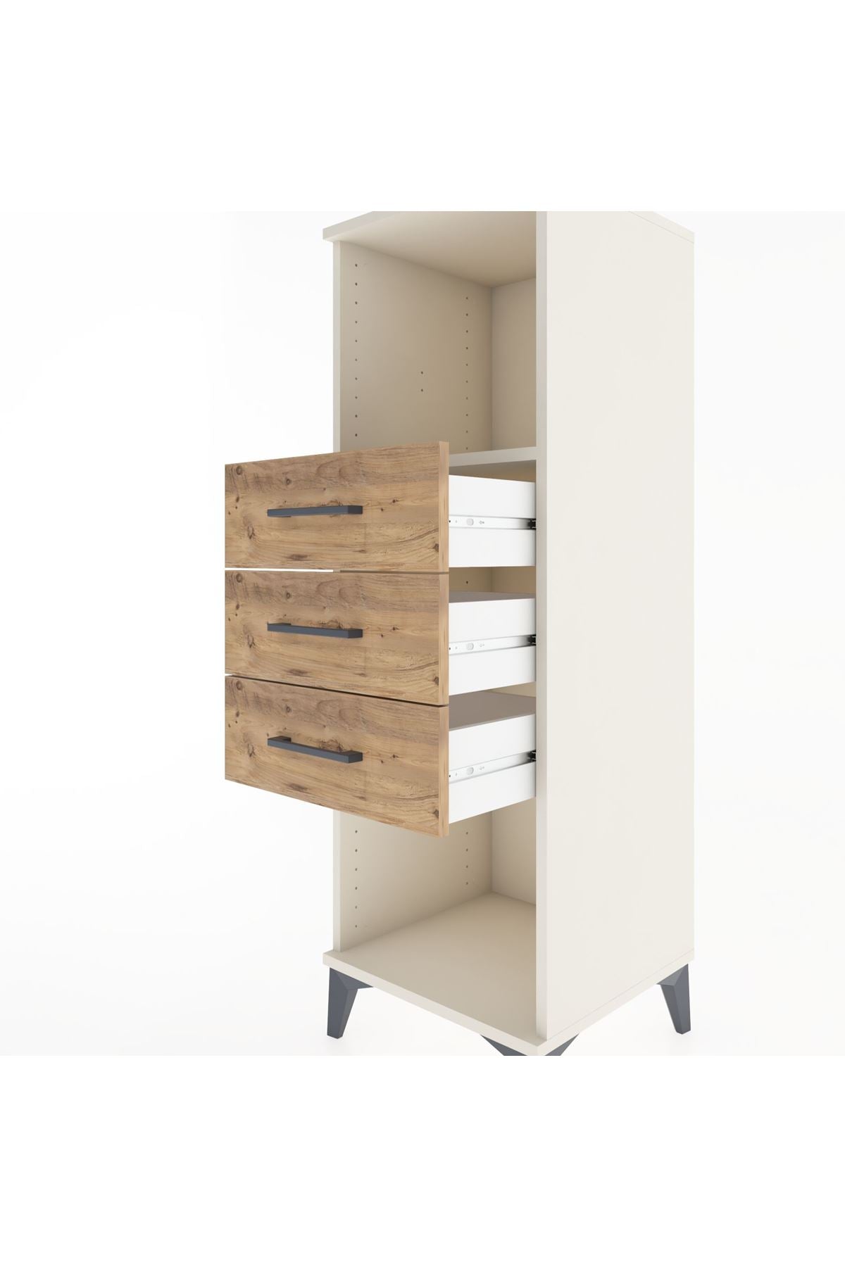 Hyperion Dolap Tek Raflı 3 Çekmeceli 44x44x134 Aytaşı-Çam