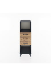Hyperion Dolap Tek Raflı 3 Çekmeceli 44x44x134 Antrasit-Çam