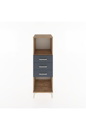 Hyperion Dolap Tek Raflı 3 Çekmeceli 44x44x134 Çam-Antrasit