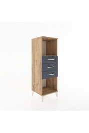 Hyperion Dolap Tek Raflı 3 Çekmeceli 44x44x134 Çam-Antrasit