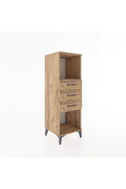 Hyperion Dolap Tek Raflı 3 Çekmeceli 44x44x134 Çam-Çam