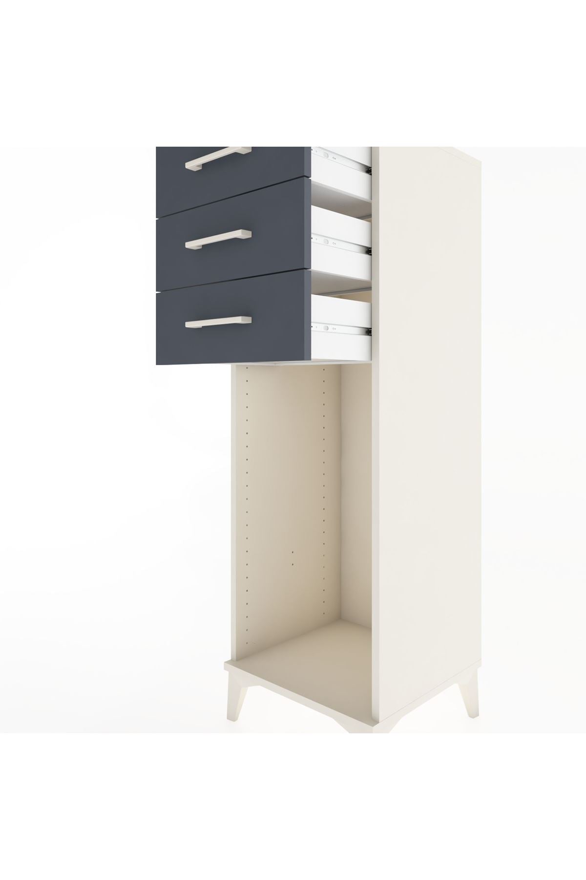 Hyperion Dolap 3 Çekmeceli 44x44x134 Aytaşı-Antrasit