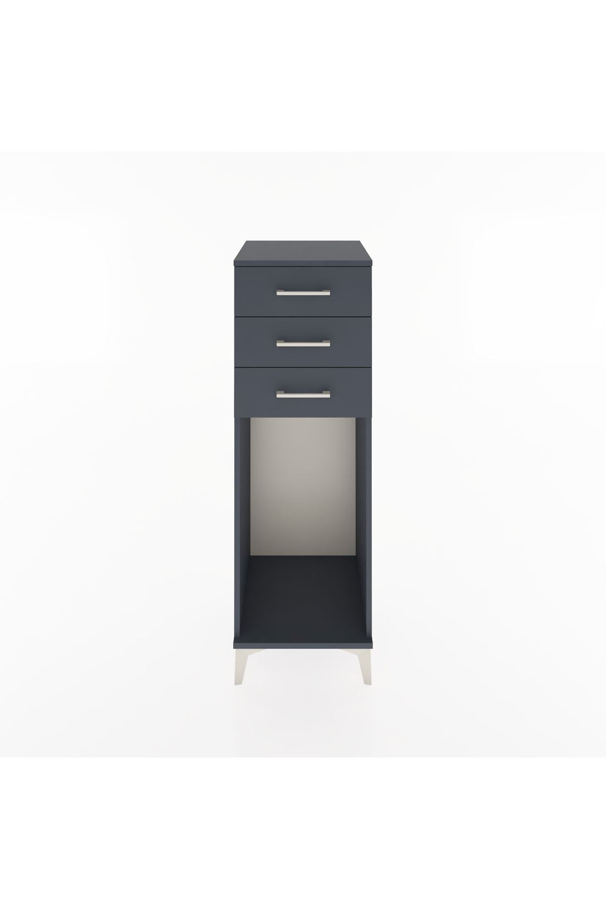 Hyperion Dolap 3 Çekmeceli 44x44x134 Antrasit-Antrasit