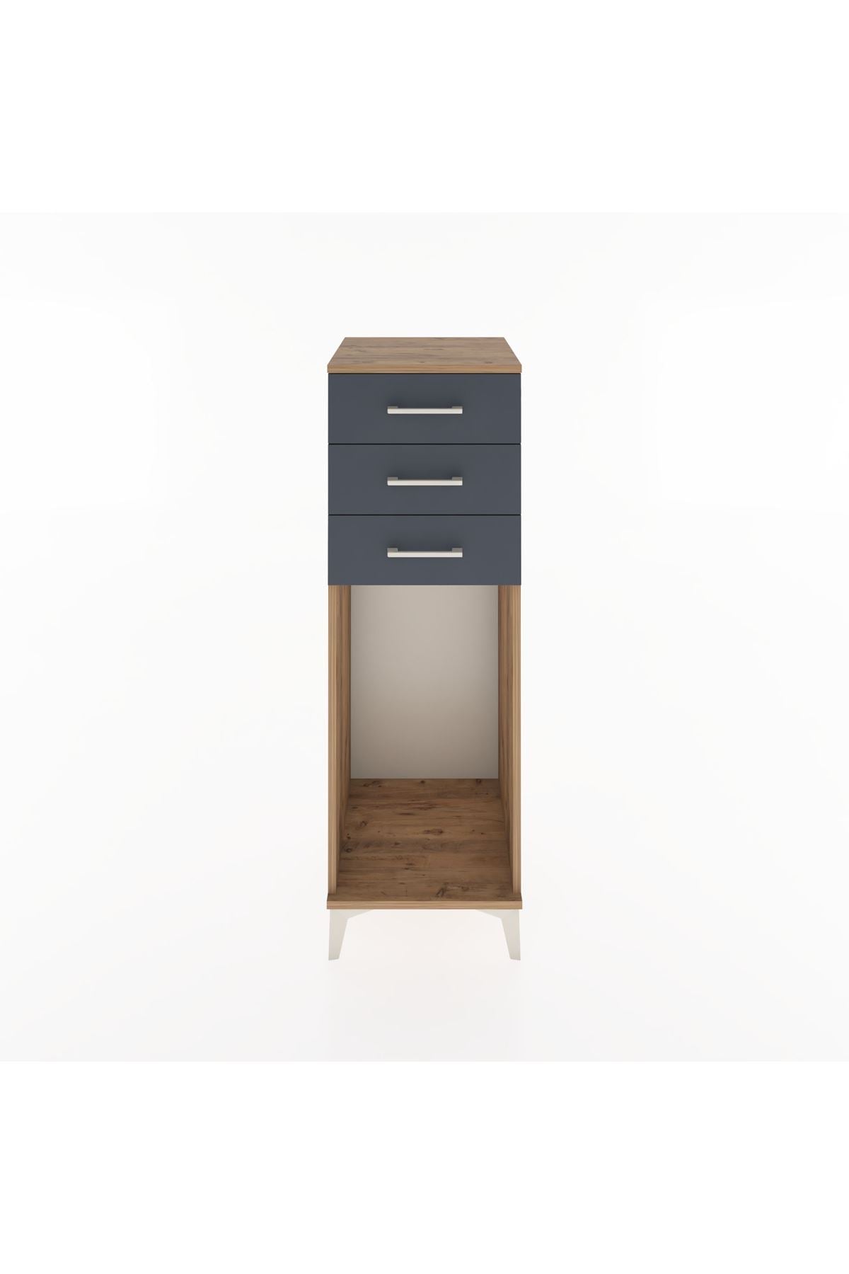 Hyperion Dolap 3 Çekmeceli 44x44x134 Çam-Antrasit