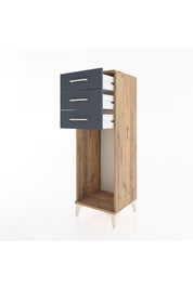 Hyperion Dolap 3 Çekmeceli 44x44x134 Çam-Antrasit