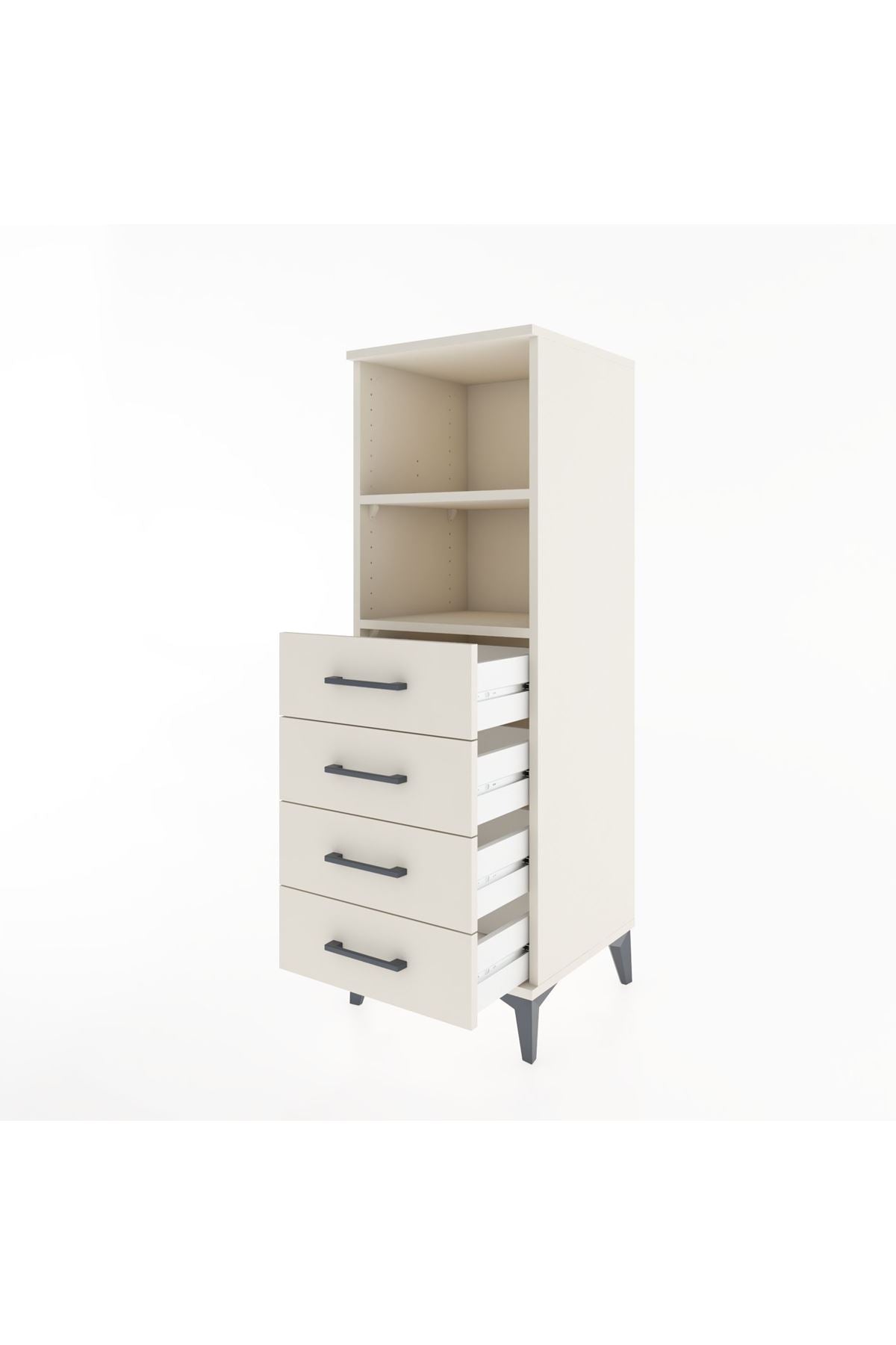 Hyperion Dolap 2 Raflı 4 Çekmeceli 44x44x134 Aytaşı-Aytaşı