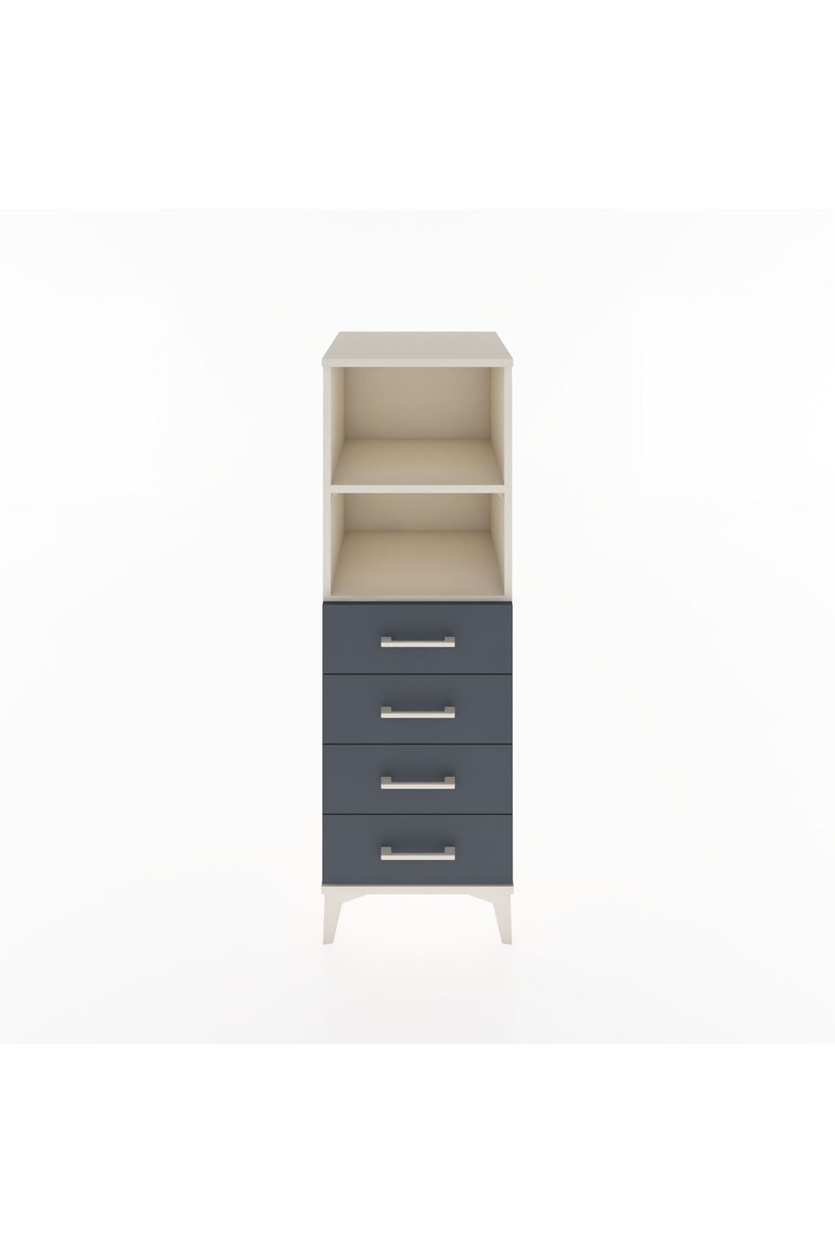 Hyperion Dolap 2 Raflı 4 Çekmeceli 44x44x134 Aytaşı-Antrasit