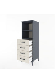 Hyperion Dolap 2 Raflı 4 Çekmeceli 44x44x134 Antrasit-Aytaşı