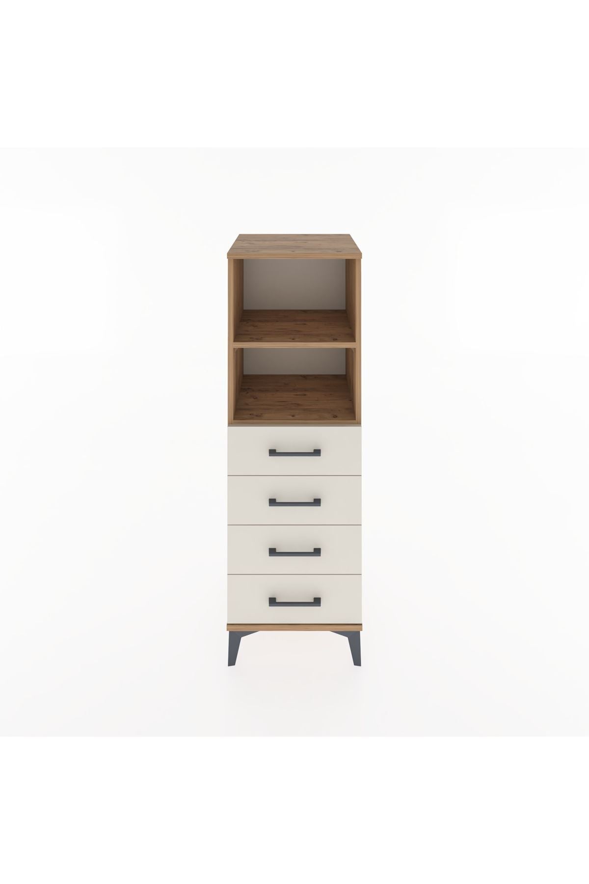 Hyperion Dolap 2 Raflı 4 Çekmeceli 44x44x134 Çam-Aytaşı