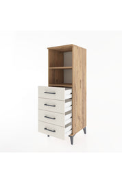 Hyperion Dolap 2 Raflı 4 Çekmeceli 44x44x134 Çam-Aytaşı