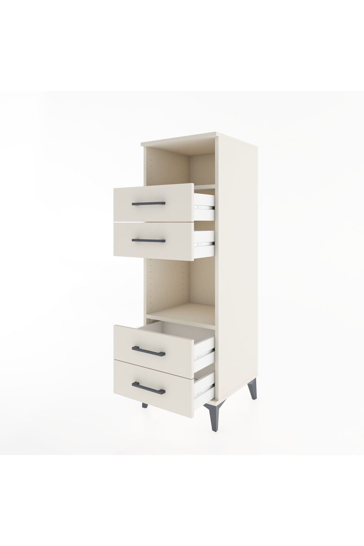 Hyperion Dolap 2 Raflı 4 Çekmeceli 44x44x134 Aytaşı-Aytaşı