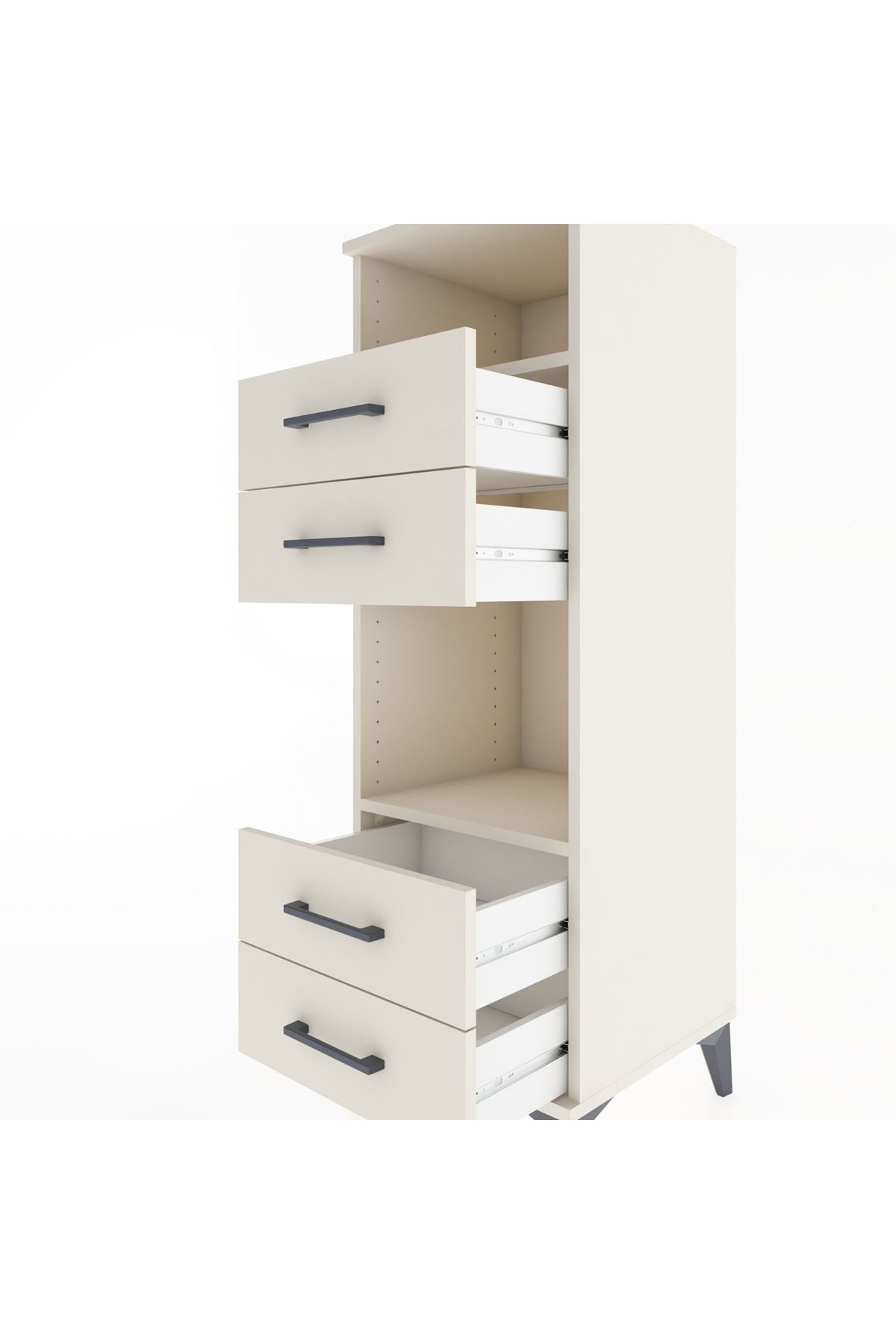 Hyperion Dolap 2 Raflı 4 Çekmeceli 44x44x134 Aytaşı-Aytaşı