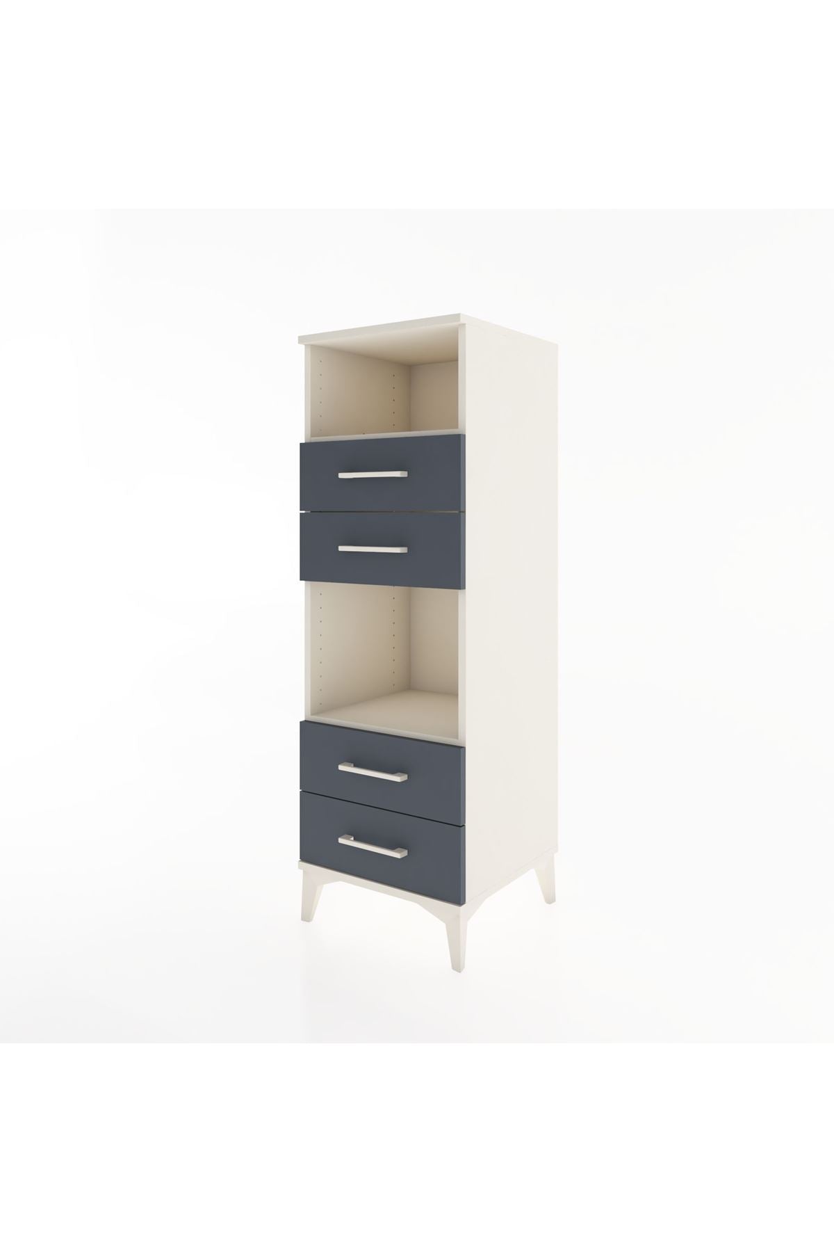 Hyperion Dolap 2 Raflı 4 Çekmeceli 44x44x134 Aytaşı-Antrasit