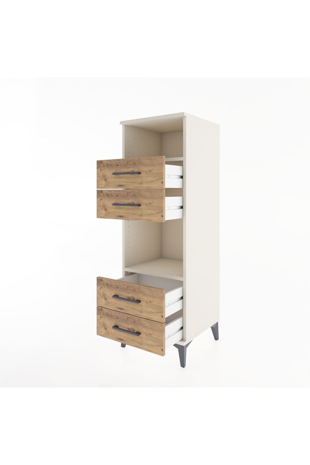 Hyperion Dolap 2 Raflı 4 Çekmeceli 44x44x134 Aytaşı-Çam