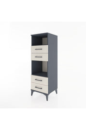 Hyperion Dolap 2 Raflı 4 Çekmeceli 44x44x134 Antrasit-Aytaşı