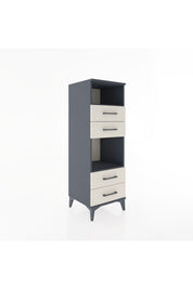 Hyperion Dolap 2 Raflı 4 Çekmeceli 44x44x134 Antrasit-Aytaşı