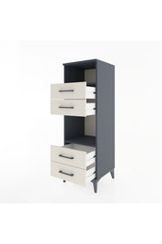 Hyperion Dolap 2 Raflı 4 Çekmeceli 44x44x134 Antrasit-Aytaşı
