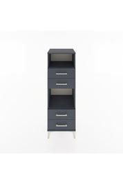 Hyperion Dolap 2 Raflı 4 Çekmeceli 44x44x134 Antrasit-Antrasit