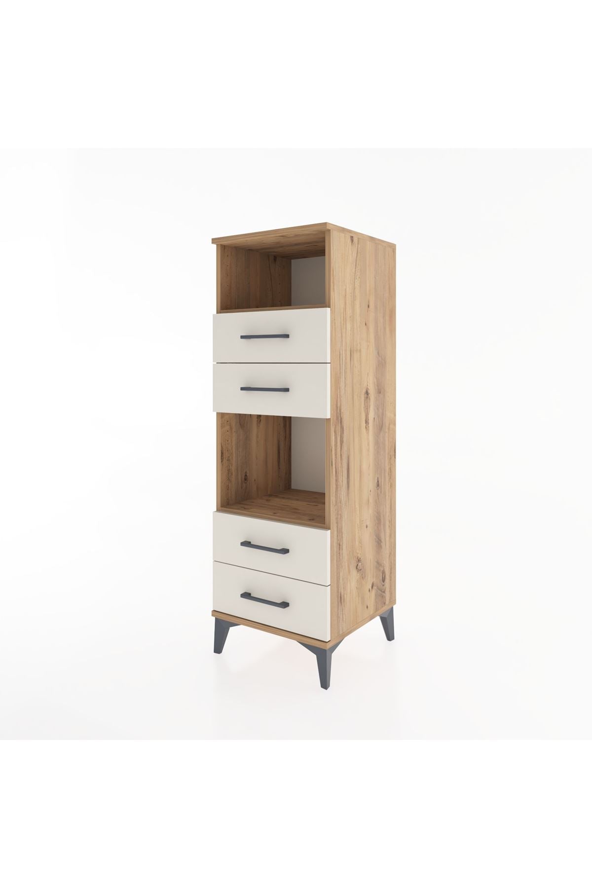 Hyperion Dolap 2 Raflı 4 Çekmeceli 44x44x134 Çam-Aytaşı