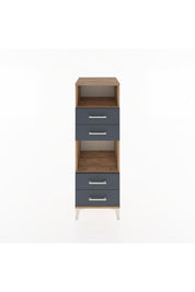 Hyperion Dolap 2 Raflı 4 Çekmeceli 44x44x134 Çam-Antrasit