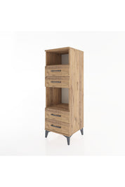 Hyperion Dolap 2 Raflı 4 Çekmeceli 44x44x134 Çam-Çam