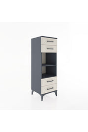 Hyperion Dolap 2 Raflı 4 Çekmeceli 44x44x134 Antrasit-Aytaşı