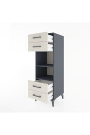 Hyperion Dolap 2 Raflı 4 Çekmeceli 44x44x134 Antrasit-Aytaşı