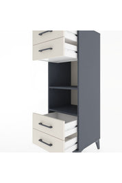Hyperion Dolap 2 Raflı 4 Çekmeceli 44x44x134 Antrasit-Aytaşı