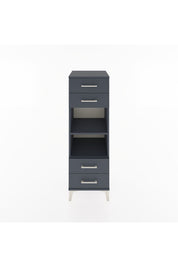 Hyperion Dolap 2 Raflı 4 Çekmeceli 44x44x134 Antrasit-Antrasit