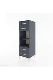 Hyperion Dolap 2 Raflı 4 Çekmeceli 44x44x134 Antrasit-Antrasit