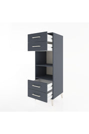 Hyperion Dolap 2 Raflı 4 Çekmeceli 44x44x134 Antrasit-Antrasit