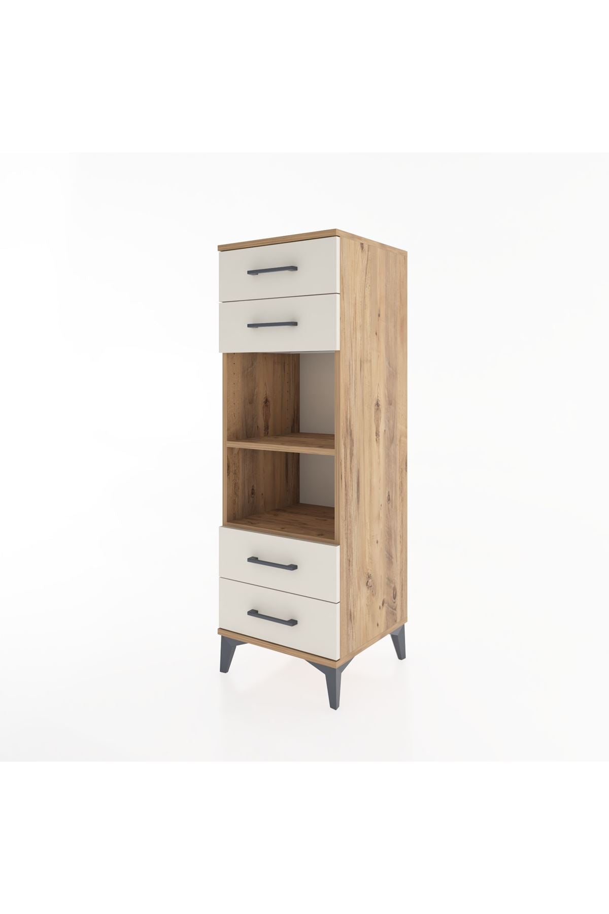 Hyperion Dolap 2 Raflı 4 Çekmeceli 44x44x134 Çam-Aytaşı