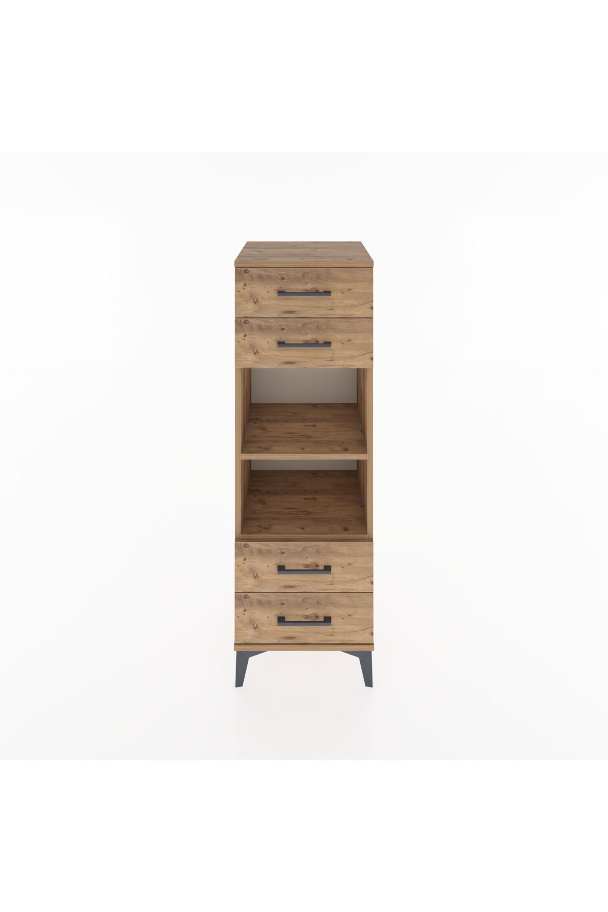 Hyperion Dolap 2 Raflı 4 Çekmeceli 44x44x134 Çam-Çam