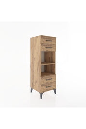 Hyperion Dolap 2 Raflı 4 Çekmeceli 44x44x134 Çam-Çam