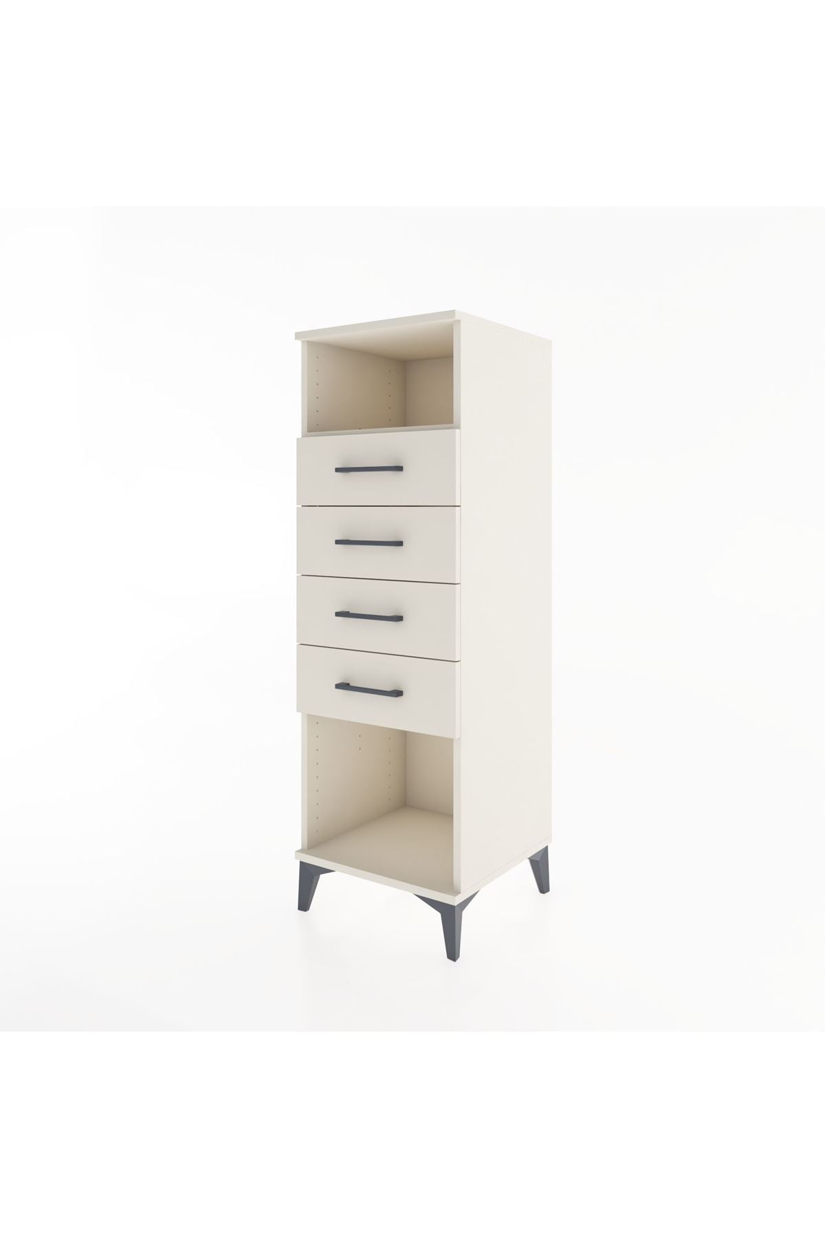 Hyperion Dolap Tek Raflı 4 Çekmeceli 44x44x134 - S49M079V1B