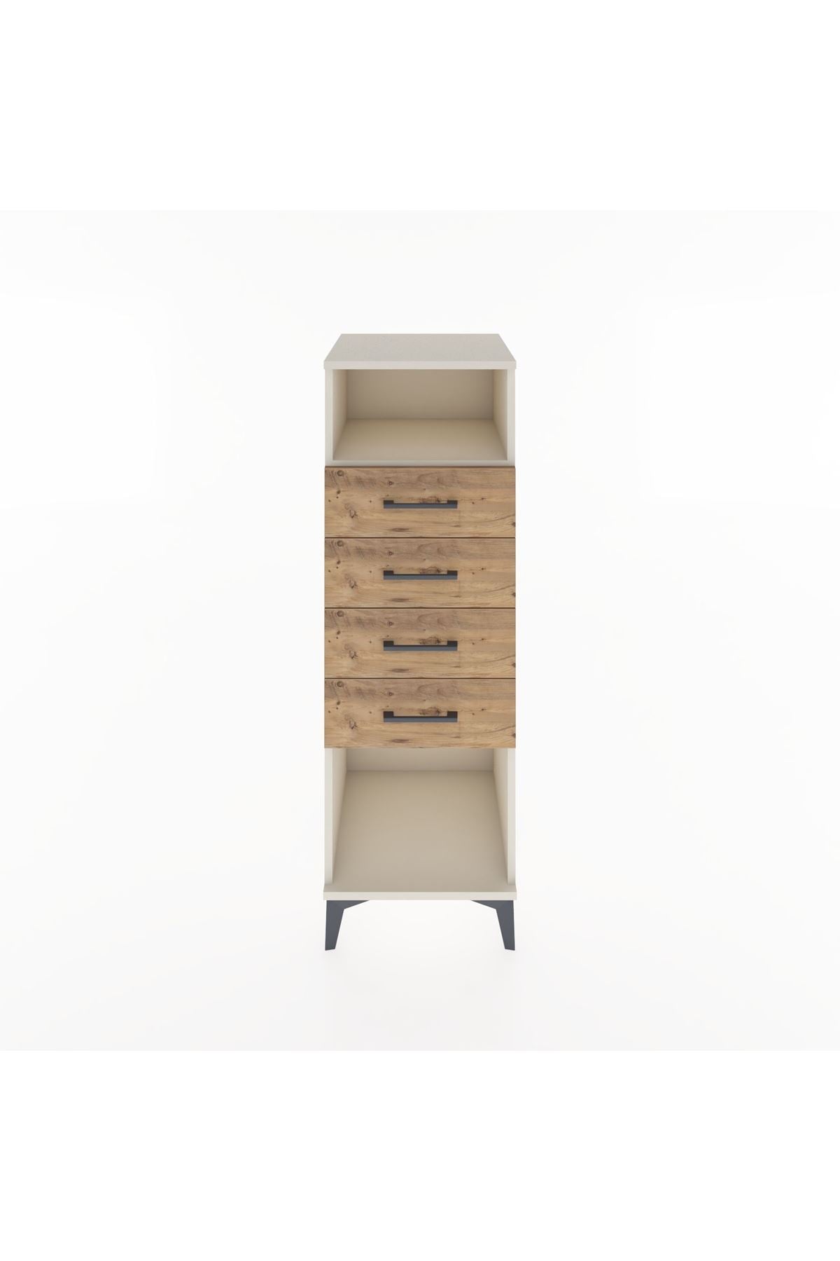 Hyperion Dolap Tek Raflı 4 Çekmeceli 44x44x134 - S49M079V3B