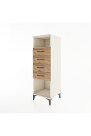 Hyperion Dolap Tek Raflı 4 Çekmeceli 44x44x134 - S49M079V3B