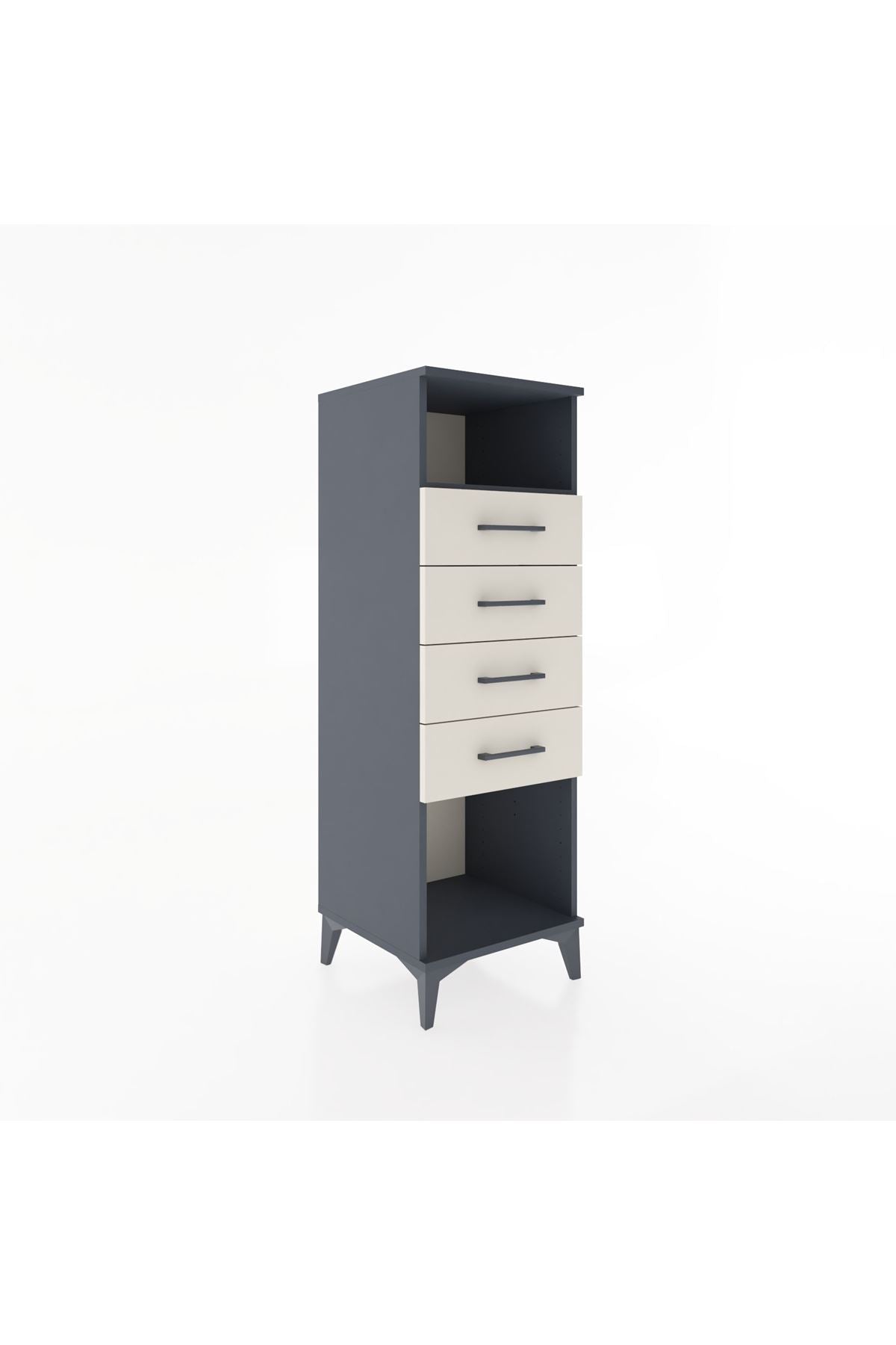 Hyperion Dolap Tek Raflı 4 Çekmeceli 44x44x134 - S49M079V4B