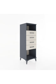 Hyperion Dolap Tek Raflı 4 Çekmeceli 44x44x134 - S49M079V4B