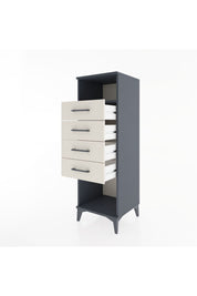 Hyperion Dolap Tek Raflı 4 Çekmeceli 44x44x134 Antrasit-Aytaşı