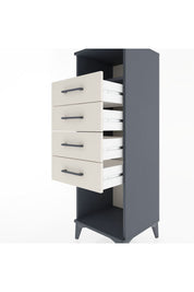 Hyperion Dolap Tek Raflı 4 Çekmeceli 44x44x134 Antrasit-Aytaşı