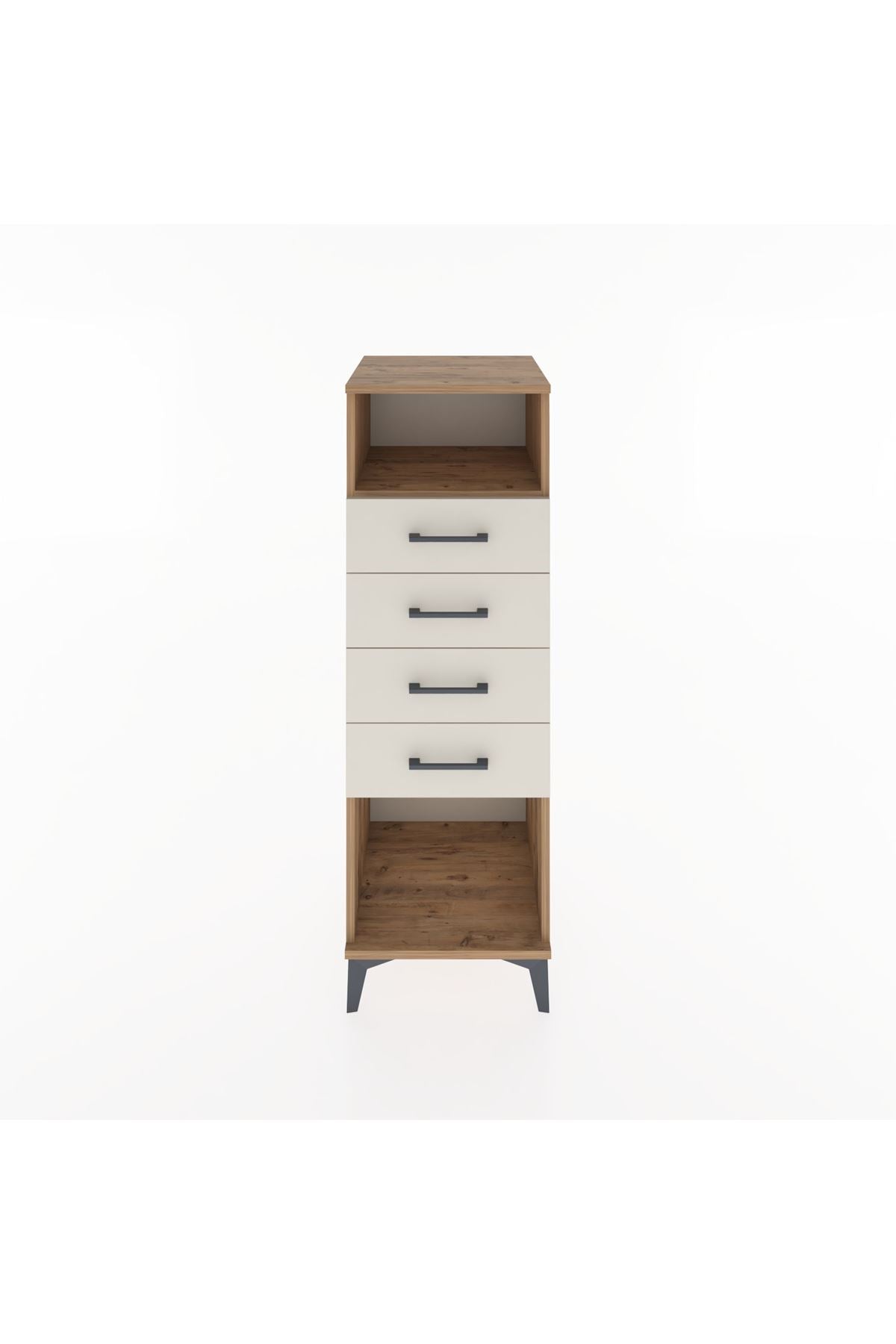 Hyperion Dolap Tek Raflı 4 Çekmeceli 44x44x134 Çam-Aytaşı