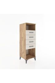 Hyperion Dolap Tek Raflı 4 Çekmeceli 44x44x134 Çam-Aytaşı