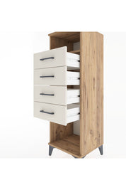 Hyperion Dolap Tek Raflı 4 Çekmeceli 44x44x134 Çam-Aytaşı